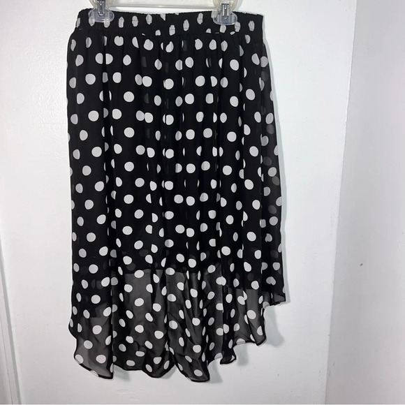 D-signed Disney girls XL elastic waist hi-low hem lined polkadot, midi skirt - Picture 1 of 11